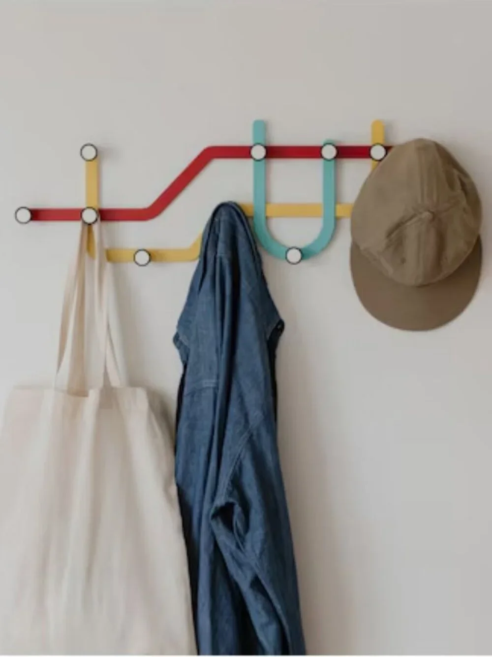 NIB Umbra Subway Wall Mount Coat Hanger / Alan Wisniewski Design / 10 Hooks